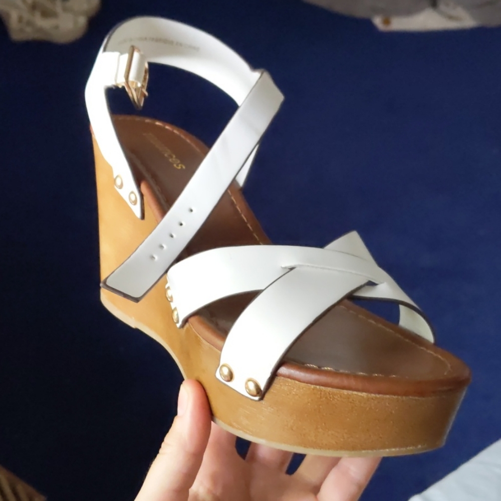 Maurices White Wedge Heel